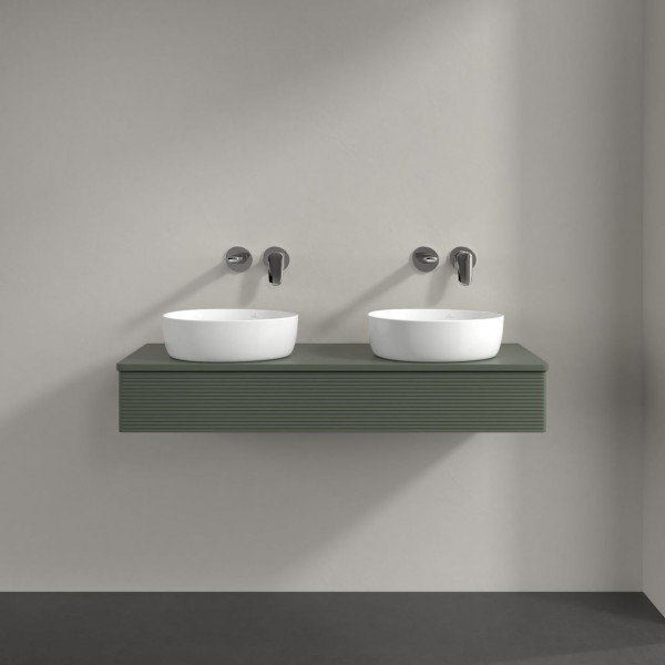 Dubbel Wastafelmeubel Villeroy en Boch Antao 1200x190x500mm Leaf Green Matt Lacquer