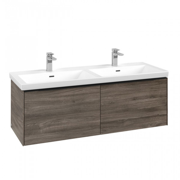 Dubbel Wastafelmeubel Villeroy en Boch Subway 3.0 met 2x uittrekbare laden 462x1272x432mm