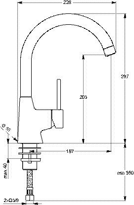 Ideal Standard Nora keukenkraan v venstermontage met 360 draaibare uitloop chroom B9332AA