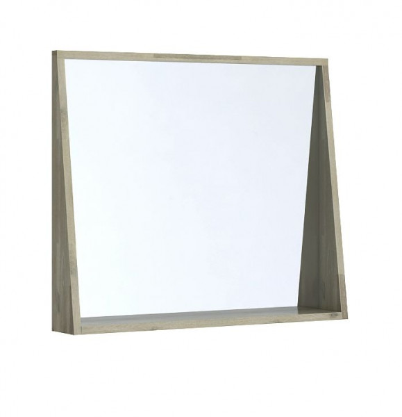 Miroir Simple Allibert CHELSEA avec étagère 800x700x170mm Acacia Massif