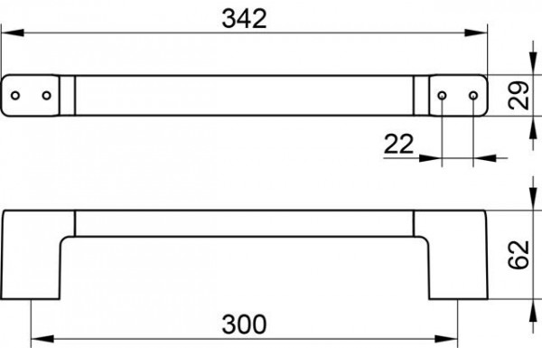 Keuco Badgreep Collection Moll 300-342x29x62mm Chroom