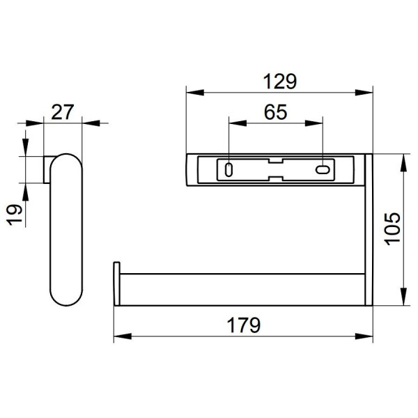 Keuco Handdoekring Plan 180x25x105mm