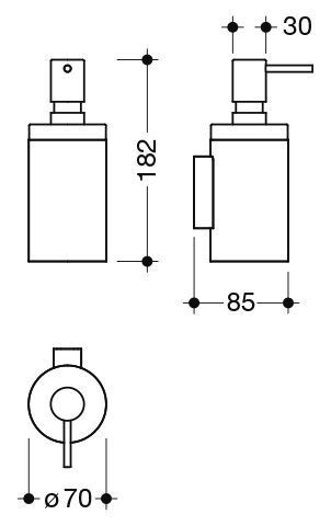 Hewi Zeepdispenser Wand System 162 met houder