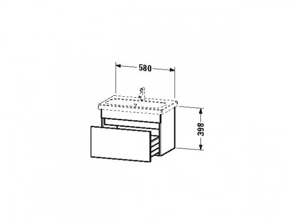 Duravit Wastafelmeubel DuraStyle voor 233763 368x580x398mm