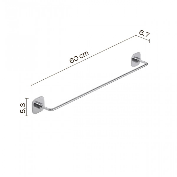 Gedy Handdoekenrek TEIDE 53x67mm Chroom