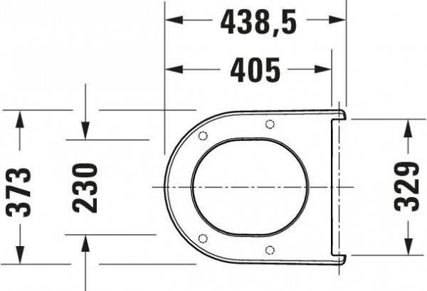 Toiletbril D Vorm Duravit Soleil by Starck 438mm 438x383x Wit