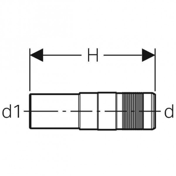 Geberit Montage met plug-in uiteinde Rg d20-18 PushFit (651693001)