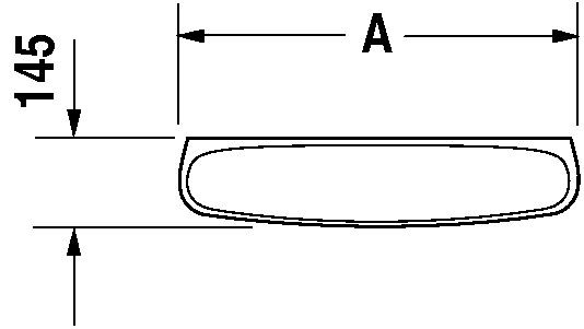 Duravit Duraplus Opbergplanken in Sanitair Keramiek, 590x145x60mm (893604)