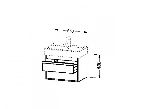 Duravit Wastafelmeubel Hangend Ketho voor 045470 650 mm