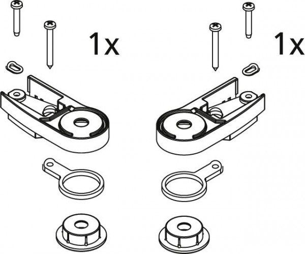 Kermi ATEA Pièces d'articulation Chromé 2534002