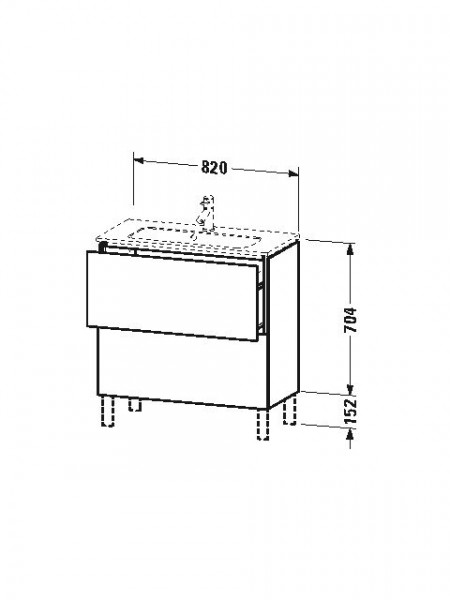 Duravit Wastafelmeubels L-Cube Staand 704x391mm