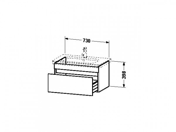 Duravit Wastafelmeubel DuraStyle voor 233778 350x730x398mm