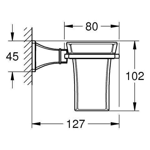 Tandenborstelhouder Grohe Grandera Chroom