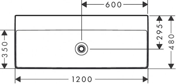 Meubelwastafel Hansgrohe Xelu Q SmartClean 1200x480x80 mm Wit