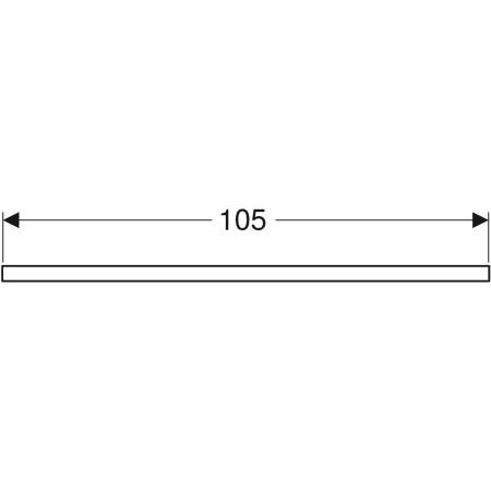 Wastafelblad Geberit ONE voor 1 rechthoekige wastafel rechts 1050x30mm Glanzend Wit