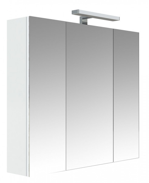 Armoire de Toilette Allibert JUNO 3 portes avec miroir 800x750x160mm Blanc Brillant