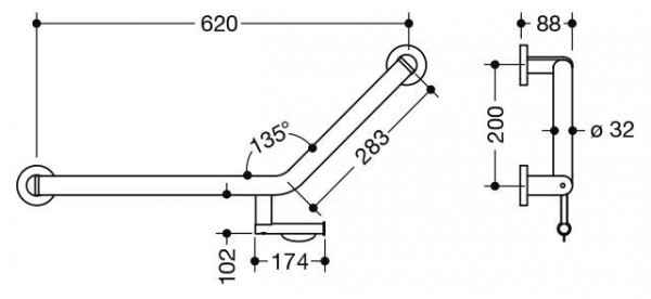 Hewi Badgreep Hoek System 900