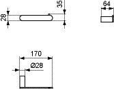 Ideal Standard Toiletrolhouder CONCA rond 170x64x35mm Roestvrij Staal