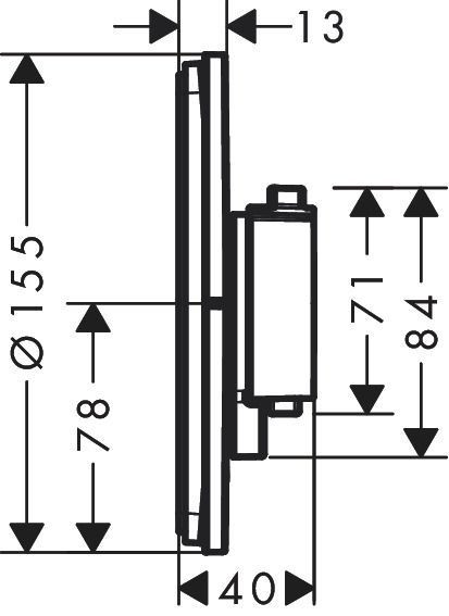 Hansgrohe Showerselect thermostaat inbouw v. 1 functie m.wit 15562700