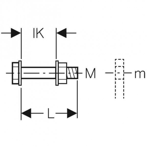 Geberit Schroevenset voor roestvaststalen flensaansluiting 12x50 Universal (91166)