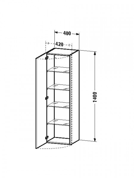 Duravit Hoge Badkamerkast DuraStyle 1400x240mm