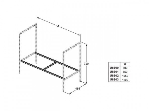 Ideal Standard ADAPTO Montageset voor draagframe