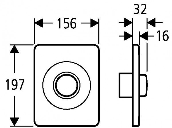 Grohe Bedieningspaneel Toilet Edelstaal 43901000