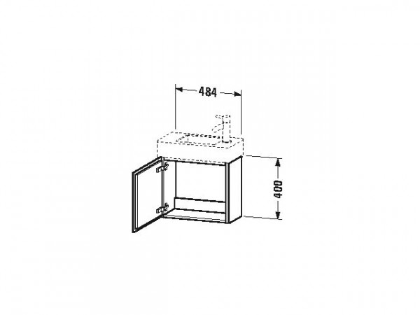 Duravit Wastafelmeubels L-Cube voor 072450 400x480x240mm