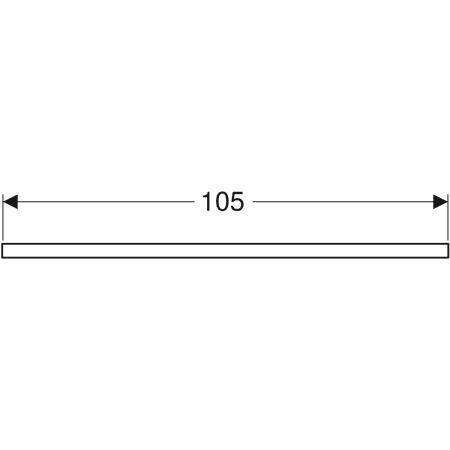 Wastafelblad Geberit ONE voor ovale wastafel links 1050x30mm Matte Lava