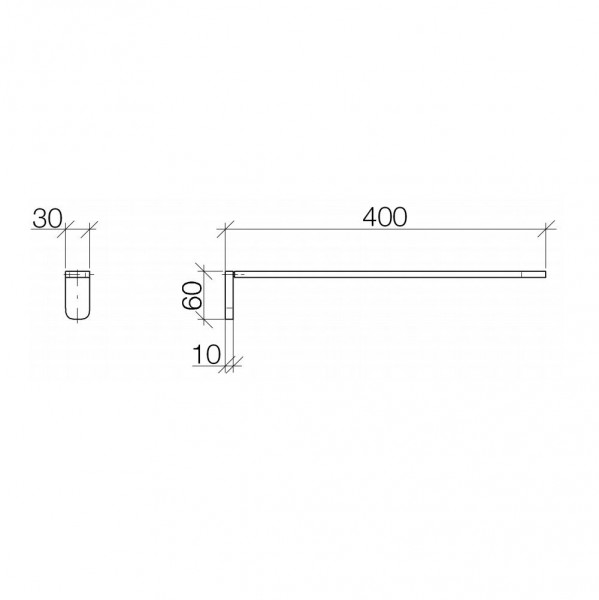 Dornbracht Handdoekenrek GENTLE 1-delig vast 83211720-00