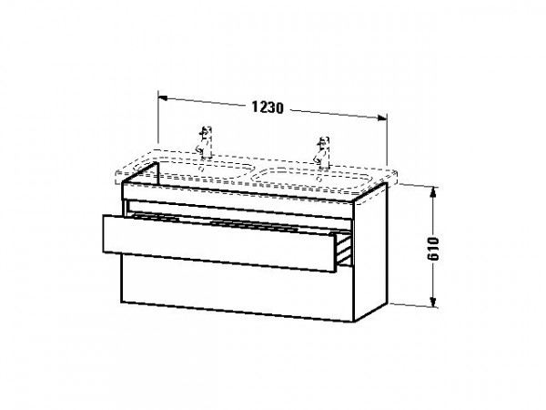 Duravit Wastafelmeubel DuraStyle voor 233813 448x1230x610mm