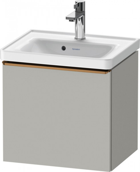 Meuble Lave-Mains Duravit D-Neo tiroir poignée bronze 484mm Gris béton mat DE4248004070000