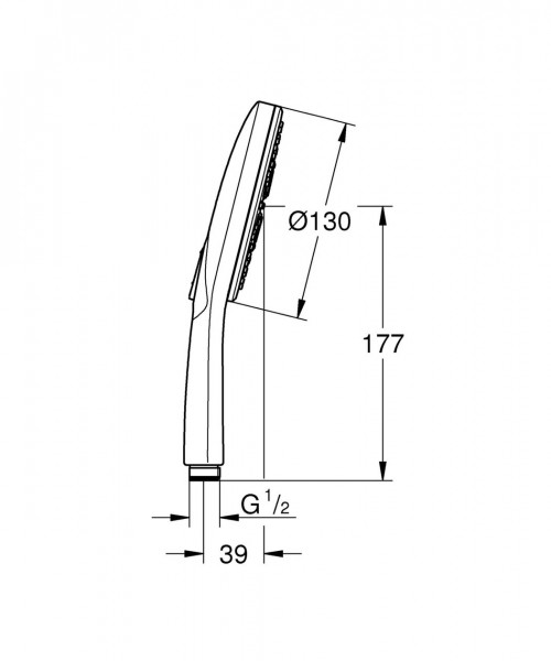 Grohe Douchekop Rainshower SmartActive 130 ø130x242mm