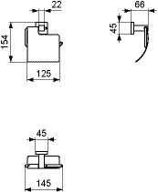 Ideal Standard Toiletrolhouder IOM SQUARE Chroom