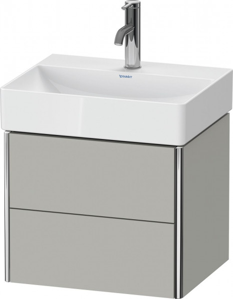 Meuble Pour Lavabo Encastrable Duravit XSquare suspendu 2 tiroirs, pour Lav. DuraSquare 484mm Gris béton mat XS430500707 XS430500707