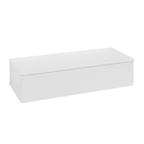 Wandmeubel Villeroy en Boch Antao 1 lade 1200x268x500mm Glossy White Laquered/Boticcino