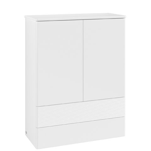 Wandmeubel Villeroy en Boch Antao Met Structuur 2 laden 2 deuren 814x1039x356mm White Matt Laquered