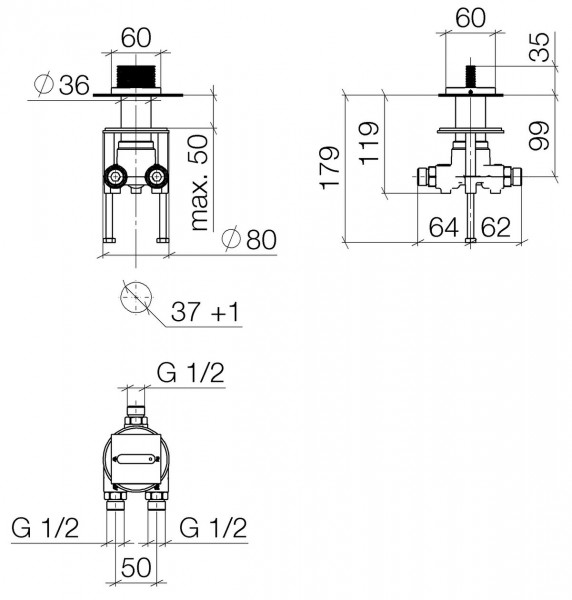 Villeroy en Boch CL.1 2-wegomstelling (2912870)