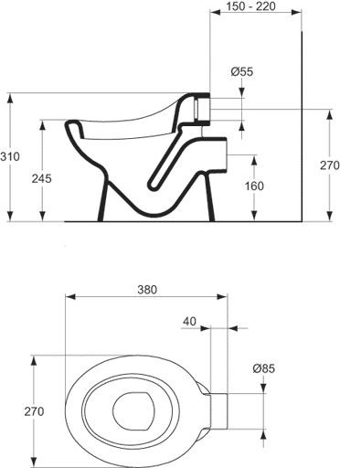 Ideal Standard Kinder WC CRECHE Wit