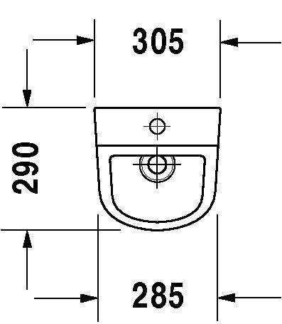 Duravit D-Code Urinoir Zichtbare toevoer (828300)