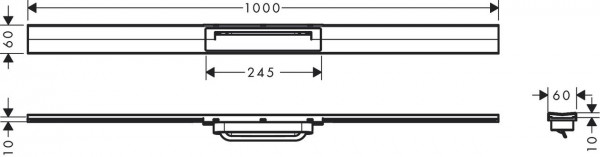 Douchegoot Hansgrohe RainDrain Flex 1000mm snijdbaar Chroom