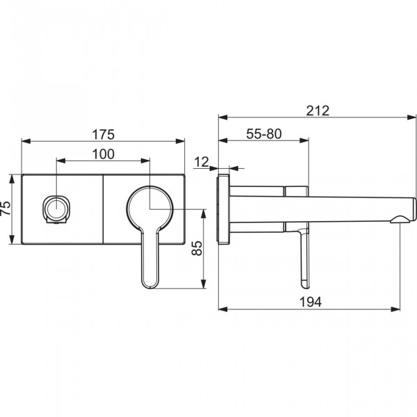 Hansa Designo afdekset voor wastafelkraan chroom 51092183