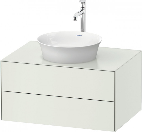 Meuble Pour Vasque à Poser Duravit White Tulip 2 tiroirs 800x408mm Blanc mat soyeux WT498503636