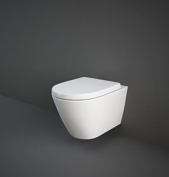 Pack WC Suspendu Rak Ceramics RESORT Blanc Alpin Sans Bride Abattant Soft Close Quick Release