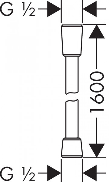 Hansgrohe Doucheslang Isiflex 1,60m Chroom/ goud 28276090