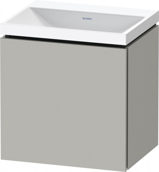 Set Meuble Salle De Bain Duravit L-Cube Lavabo, porte gauche 450mm Gris béton mat LC6948N07070000