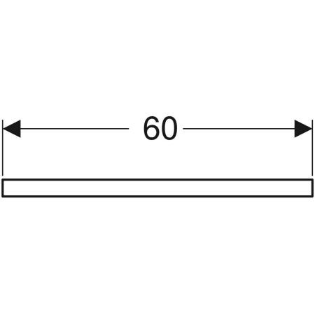 Wastafelblad Geberit ONE voor 1 ovale wastafel 600x30mm Eiken