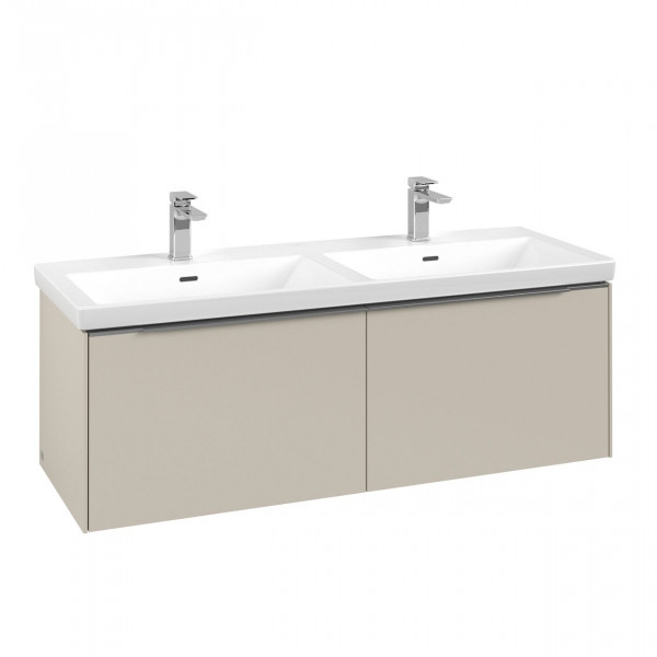 Dubbel Wastafelmeubel Villeroy en Boch Subway 3.0 met 2x uittrekbare laden 462x1272x432mm