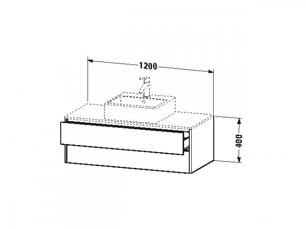 Duravit Wastafelmeubel XSquare 400x1200x548mm