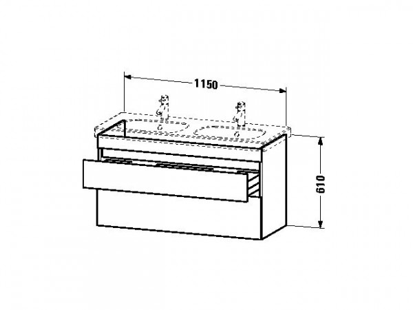 Duravit Wastafelmeubel DuraStyle voor 034812 453x1150x610mm